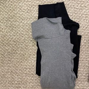 CJ Banks turtlenecks one black & one gray as a bundle size XL